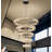 Atsadi Large 5 Ring Chandeliers for High Ceiling Dimming LED Crystal Ring Chandelier D8+15.7"+23.6"+31.5"+39.4"