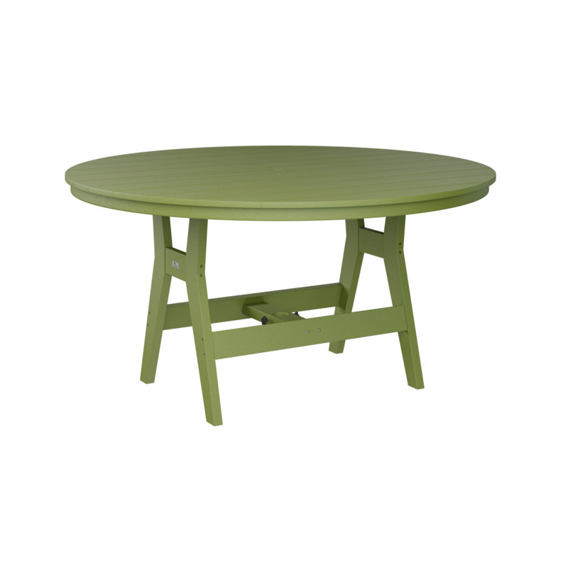 Harbor Outdoor Round Table, 30.37" H x 60" W x 60" D, Kiwi Green