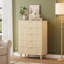 Commode à 5 tiroirs cannelés pour chambre à coucher, commode moderne de 28 po avec tiroirs profonds, organisateur de tiroir en bois pour salon, couloir, chambre de bébé, garde-robe de couloir-670189718