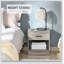 Table d'appoint, petite table de bout avec tablette de rangement et tiroir, table de chevet moderne pour la chambre à coucher