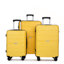 Ensemble de 3 valises à roulettes en plastique Hardshell
