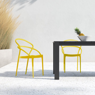 Chaise d'appoint empilable pour patio Farrah