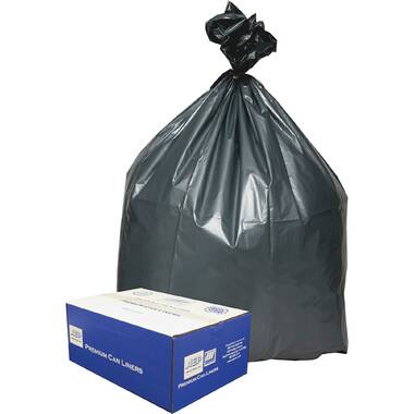 Vintage VMP-H334016N 30 Gallon Clear Trash Bags 33 x 40