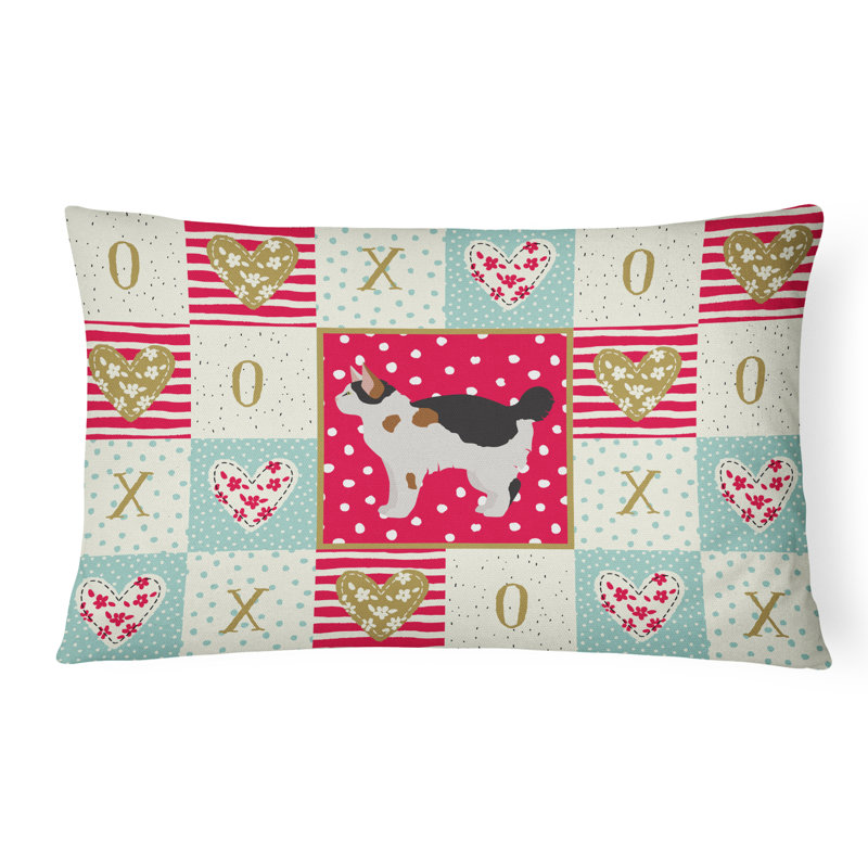  Coussin d'extérieur Manx # 3 Cat Love