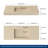47'' Wall Mounted Stone Resin Rectangular Vessel Sink in Creamy, Modern Bathroom Wash Basin with Faucet Hole-124883652