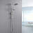 Tub & 6 Inch Rain Shower Head with Handheld Shower Head Bathroom Rain Shower System-106943151