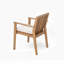 Ensemble de meubles de patio 5 pièces en bois d'acacia durable et 4 chaises rembourrées robustes-115717696
