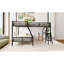Lit simple superposé simple avec lit mezzanine simple, avec bureau, métal, noir