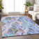Premium Machine Washable Prisco Blue Rug