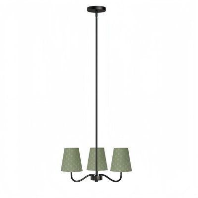 Lustre moderne en laiton poli à 3 lumières de 21 po avec abat-jour en lin pour salle à manger ou îlot de cuisine