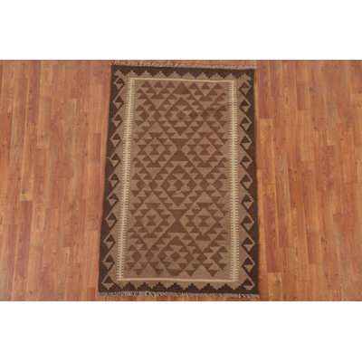 Kilim Reversible Wool Area Rug 3x5