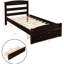 Structure de lit simple, 10 lattes en bois pour un soutien solide du matelas, tiroir de rangement avec structure à accès facile, lisse, facile à installer