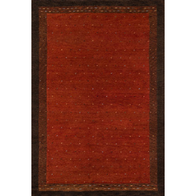 Desert Gabbeh Hand Knotted Wool Polka Dots Area Rug