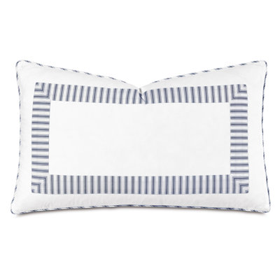 Blass Ticking Striped Cotton Reversible Throw Pillow