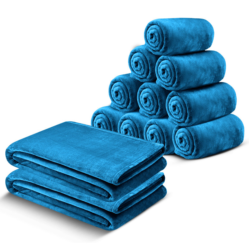 Plush Mink Fleece Blanket – Ultra-Soft, Lightweight Throw For All Seasons, Teal, 130cm x 150cm