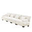 4 Canapé modulaire en chenille blanc: canapé confortable pour un appartement. Revêtement. Conception exquise rembourrée. Rembourrage intérieur. Combinaisons flexibles. Accoudoirs avec soutien supplémentaire. Coussins décoratifs-121051266-121051268