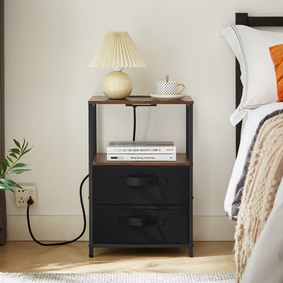 Table de bout avec station de charge, table de chevet avec port USB