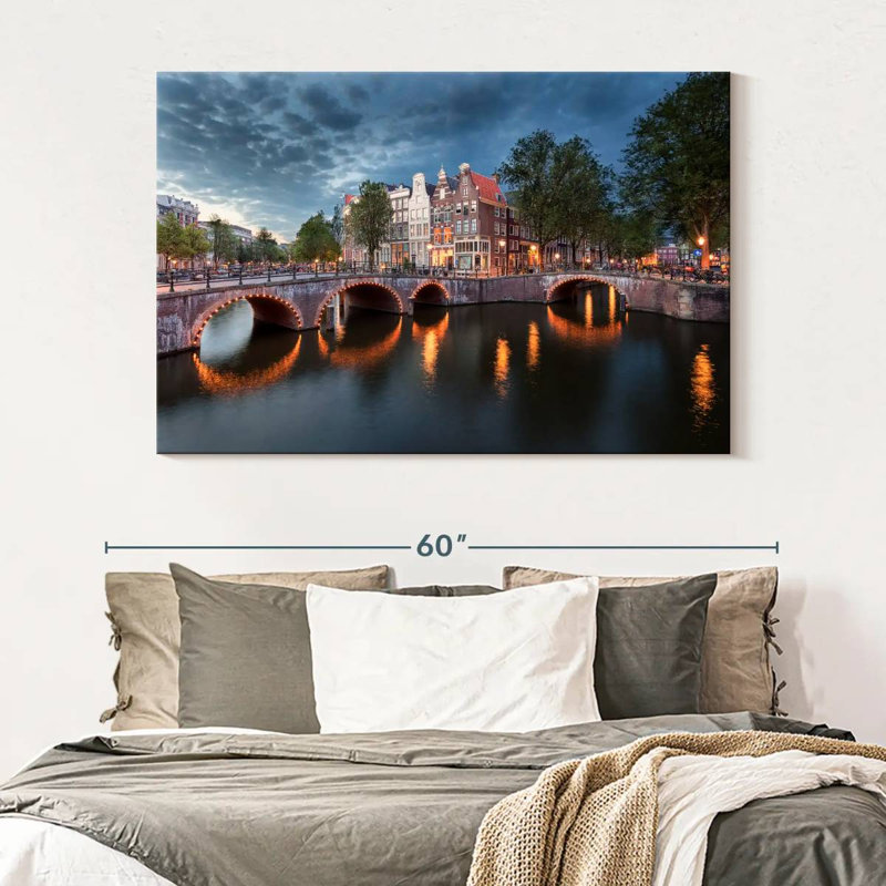 Ponts de Amsterdam, H 34 po x l 51 po