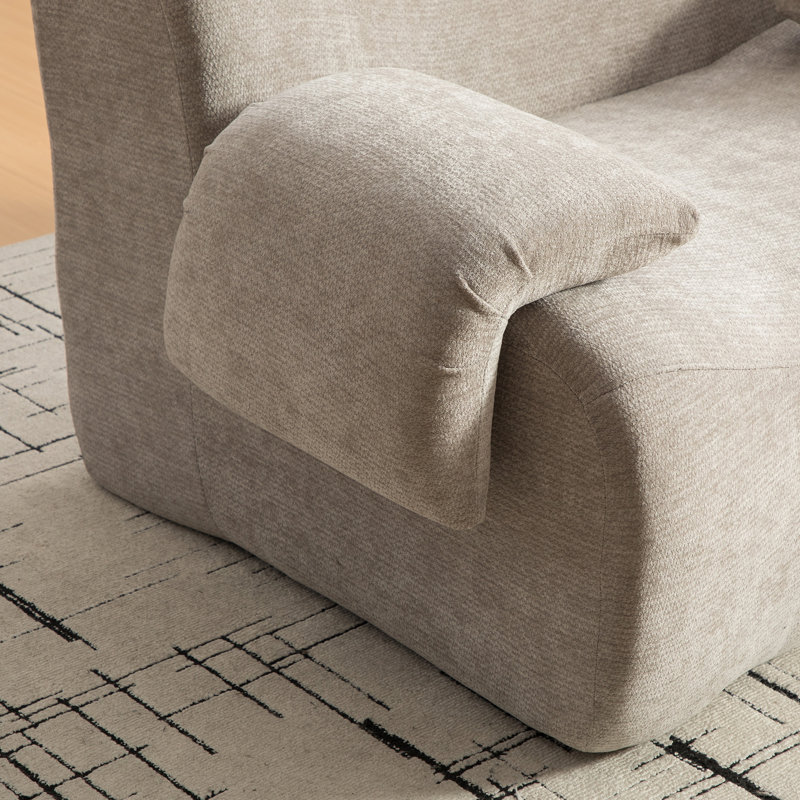 1 Seater Chenille Sofa, Grey