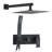 Brass Matte Black Shower Faucet System with 10" Rainfall Shower Head with Handheld Sprayer, Rough-in Valve Included