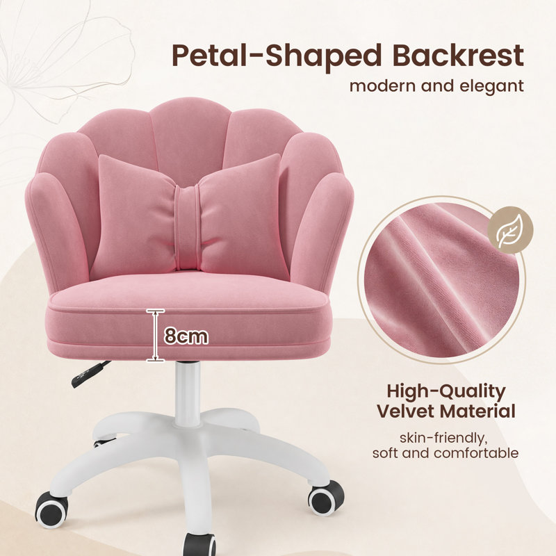 Foam Office Chair, Pink