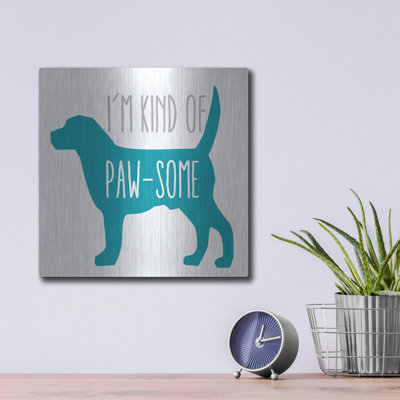 'Pawsome Dog' by Erin Clark Metal Wall Art