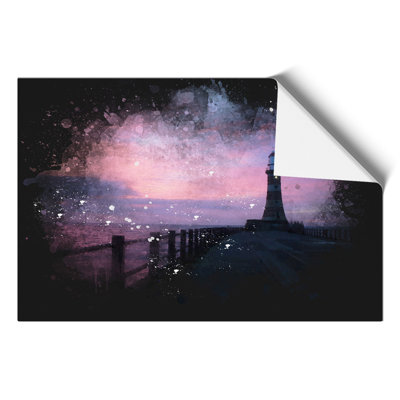 Lighthouse at Sunset - Unframed Painting