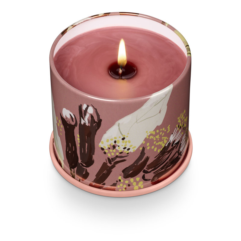 Red Fall Soy Scented Tin Candle with Cardamom Pomander