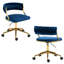 Pia Ricco Velvet Task Chair-481248890