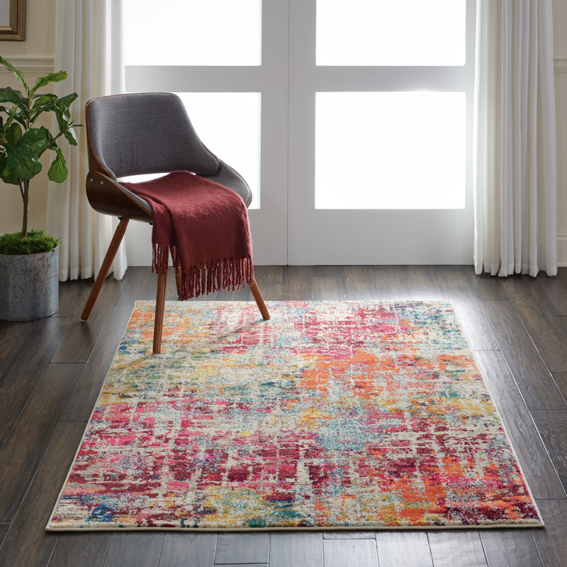 Abstract Indoor Rug, Rectangle 3'11" x 5'11"