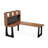 Nut-brown L-Shaped Solid Wood writing desk-118342393-118342396