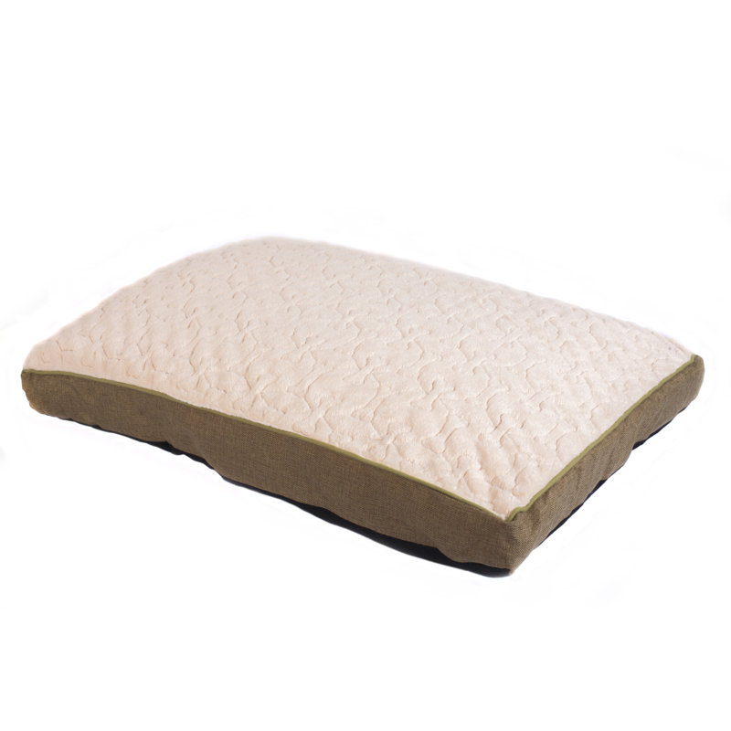 Bartelt Geometric Orthopedic Polyester Pet Bed, Olive Green