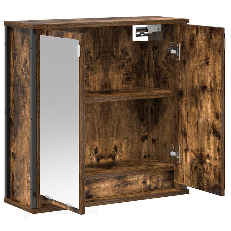 Bathroom Cabinet, Smoked Oak