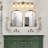 5-Lamp Copper Iron Dimmable Glass Vanity Light