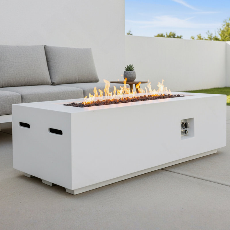 Table d'extérieur pour foyer d'extérieur au propane de 60 000 BTU avec couvercle imperméable