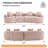 Boneless Curved Living Room Chenille Compression Sofa-111988779