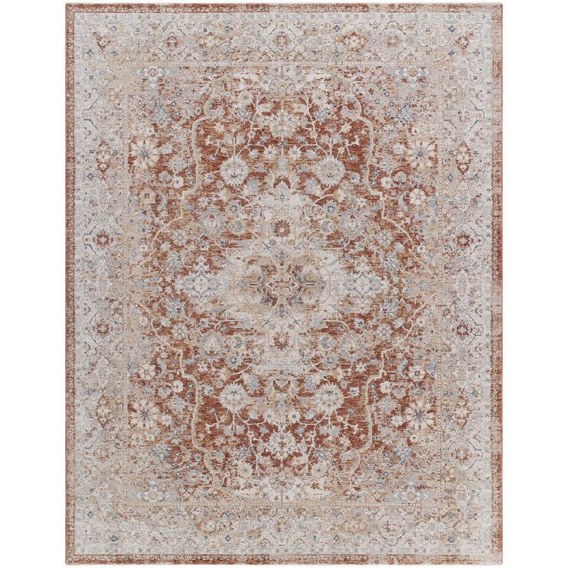 Tapis traditionnel tissé à la machine Arleeta, Rectangle 7 pi 10 po x 10 pi 2 po