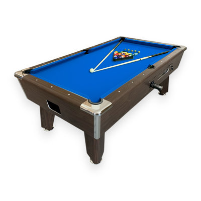 Titan 8-ft Coin-operated Pool Table With Manual Coin Mechanism, Ball Return & Accessories