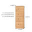 Armoire de rangement en chêne massif pour table de chevet - Quatre tiroirs