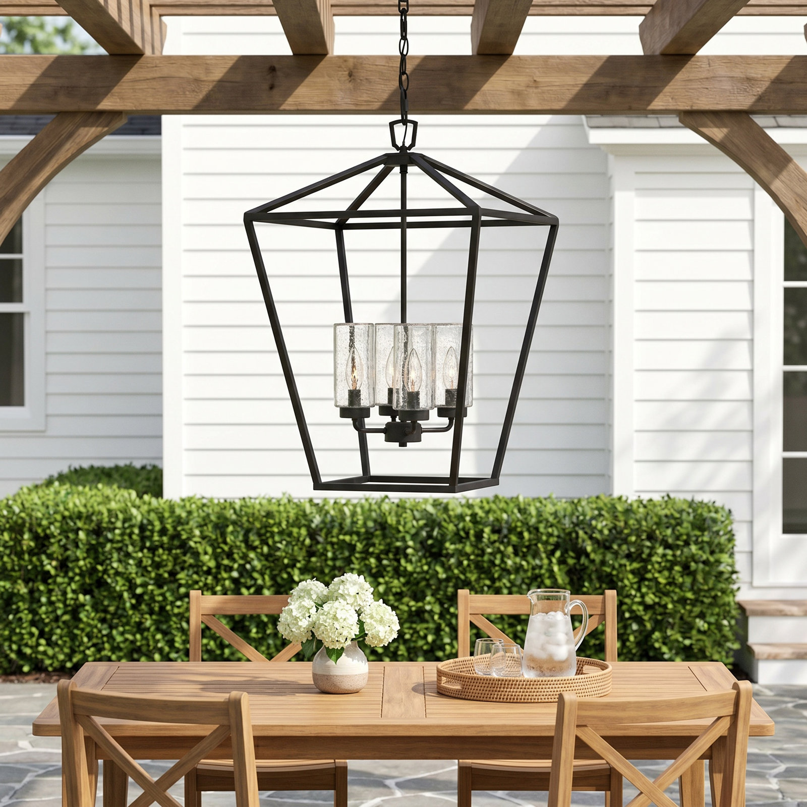 Alford Place Outdoor Pendant Light, Museum Black, 60W