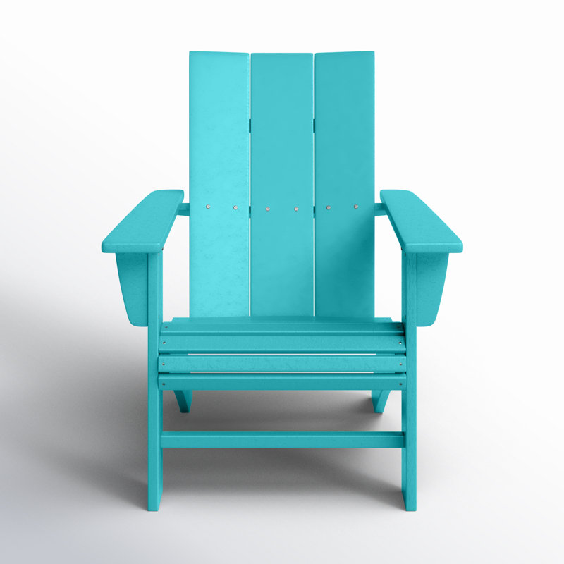 POLYWOOD Modern Curveback Adirondack Chair, Aruba