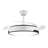 42'' Modern Retractable Ceiling Fan Light Led Dimmable Chandelier Lamp W/ Remote