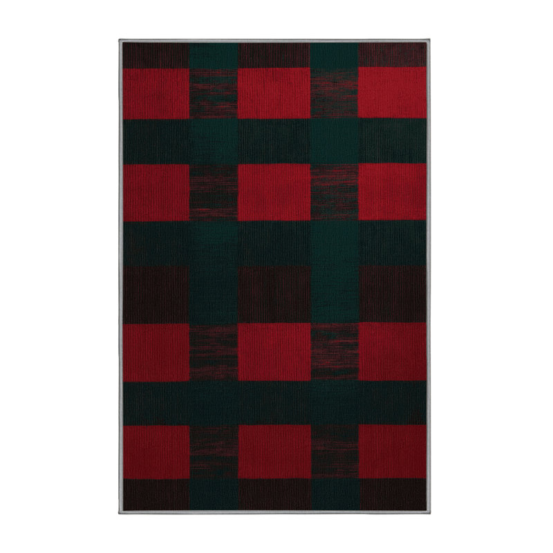 Tapis botanique brun lavable à la machine, Rectangulaire 2 pi x 3 pi