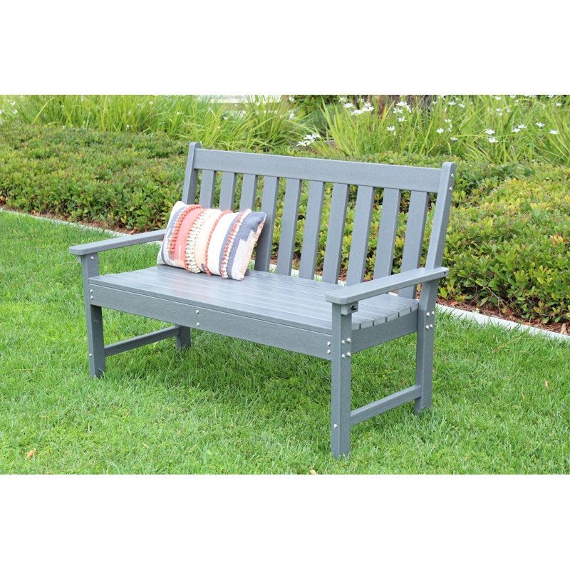 Banc de jardin 52 po pour l'extérieur, Gray
