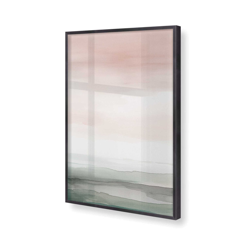 «Peach Tranquility III», reproduction, Cadre en zinc patiné, H 15,25 po x l 12,25 po
