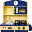 Teamson Kids Wooden Deluxe Play Kitchen with Oven, Microwave, Removable Sink & Clicking Knobs,-643409927