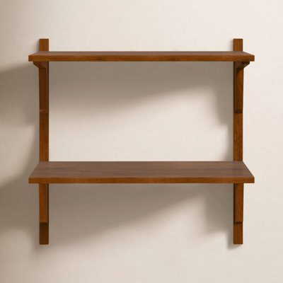 Baez Poplar Solid Wood Wall Shelf