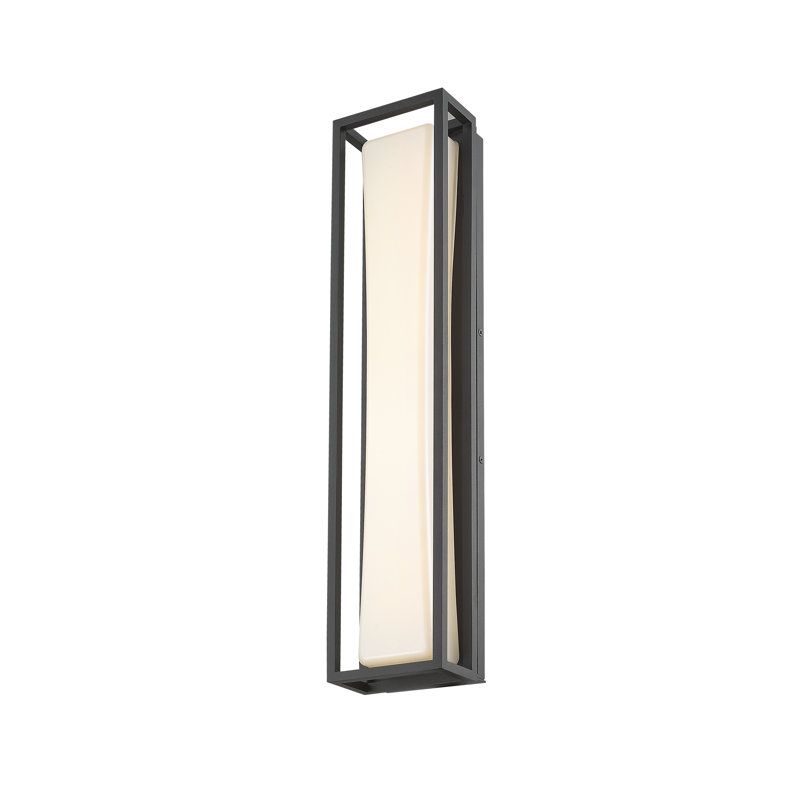 Plafonnier encastré d'extérieur 1 lumière DEL Havsa, H 24 po x l 5 po x P 3,75 po
