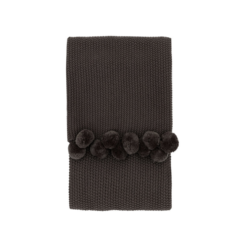 Balbuena Throw Blanket, Charcoal 