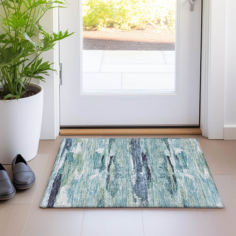 Tapis rectangulaire Aleighna avec envers antidérapant, Rectangle 1 pi 8 po x 2 pi 6 po